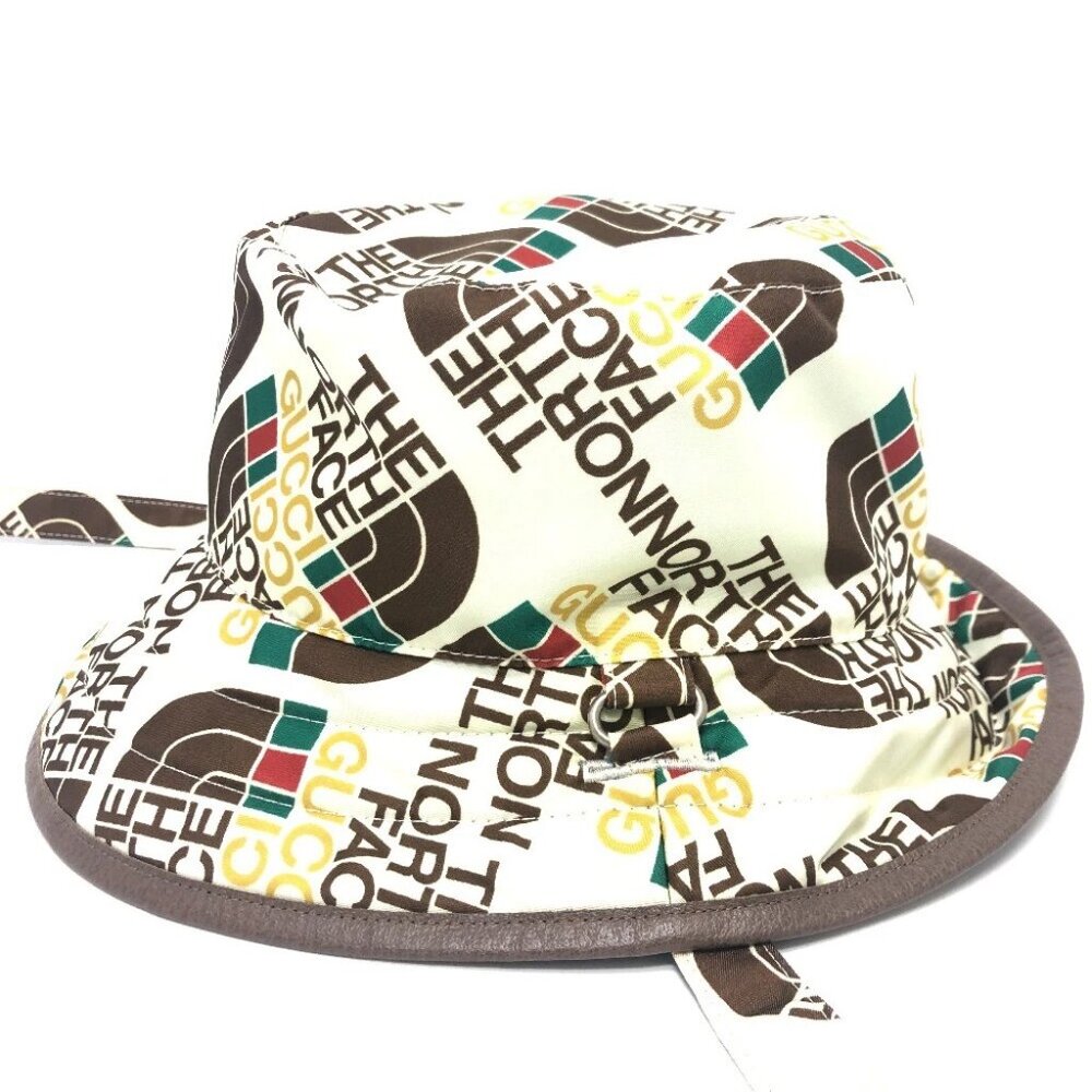 GUCCI 652942 Reversible logo THE NORTH FACE collaboration Bucket hat Unused - Picture 10 of 14